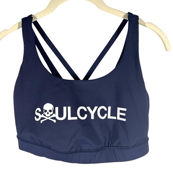 Lululemon X SoulCycle Free To Be Sports‎ Bra Women's 8 Navy Spin Cycle Workout - Picture 1 of 4